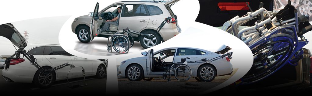 robot transfert fauteuil dans le coffre arrière voiture